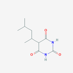 molecular formula C10H16N2O3 B1198507 2,4,6(1H,3H,5H)-Pyrimidinetrione, 5-(1,3-dimethylbutyl)- CAS No. 78092-58-7