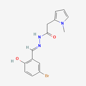 molecular formula C14H14BrN3O2 B11985094 N'-[(E)-(5-bromo-2-hydroxyphenyl)methylidene]-2-(1-methyl-1H-pyrrol-2-yl)acetohydrazide 