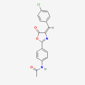 N-{4-[(4E)-4-(4-chlorobenzylidene)-5-oxo-4,5-dihydro-1,3-oxazol-2-yl]phenyl}acetamide