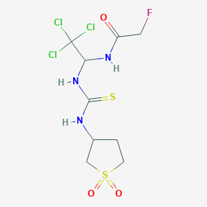 2-fluoro-N-(2,2,2-trichloro-1-{[(1,1-dioxidotetrahydrothiophen-3-yl)carbamothioyl]amino}ethyl)acetamide