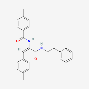 molecular formula C26H26N2O2 B11985111 4-Methyl-N-(2-(4-methylphenyl)-1-(((2-phenylethyl)amino)carbonyl)vinyl)benzamide CAS No. 307953-50-0