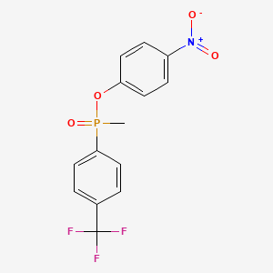 molecular formula C14H11F3NO4P B1198512 4-Nitrophenyl methyl(4-trifluoromethylphenyl)phosphinate CAS No. 81542-84-9