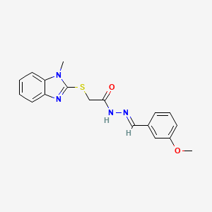 N'-[(E)-(3-methoxyphenyl)methylidene]-2-[(1-methyl-1H-benzimidazol-2-yl)sulfanyl]acetohydrazide