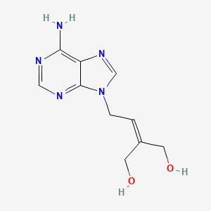 molecular formula C10H13N5O2 B1198523 9-(4-羟基-3-(羟甲基)-2-丁烯基)腺嘌呤 CAS No. 107053-43-0