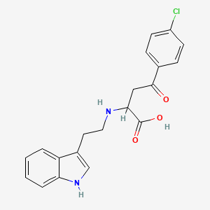 molecular formula C20H19ClN2O3 B11985262 4-(4-Chlorophenyl)-2-((2-(1H-indol-3-yl)ethyl)amino)-4-oxobutanoic acid 