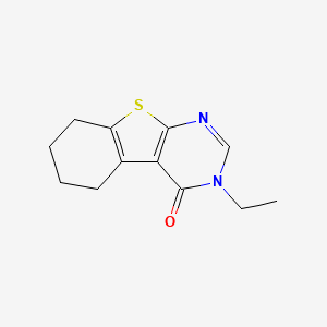 molecular formula C12H14N2OS B11985292 3-ethyl-5,6,7,8-tetrahydro[1]benzothieno[2,3-d]pyrimidin-4(3H)-one CAS No. 81136-41-6