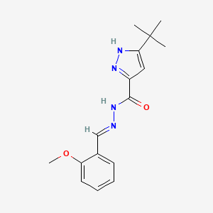 molecular formula C16H20N4O2 B11985326 3-tert-butyl-N'-[(E)-(2-methoxyphenyl)methylidene]-1H-pyrazole-5-carbohydrazide 