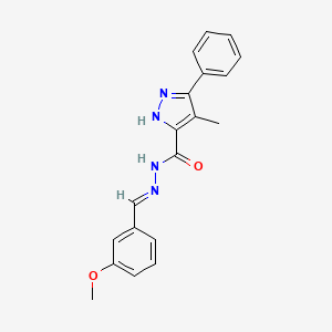 N'-[(E)-(3-methoxyphenyl)methylidene]-4-methyl-3-phenyl-1H-pyrazole-5-carbohydrazide