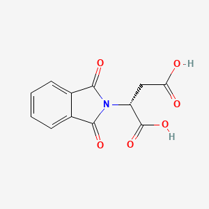 molecular formula C12H9NO6 B11985348 Butanedioic acid, (1,3-dihydro-1,3-dioxo-2H-isoindol-2-yl)-, (R)- CAS No. 62249-41-6