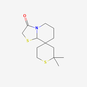 molecular formula C13H21NOS2 B1198535 2',2'-二甲基-3-螺[5,6,7,8a-四氢噻唑并[3,2-a]吡啶-8,4'-噻环]酮 