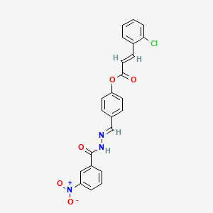 4-[(E)-{2-[(3-nitrophenyl)carbonyl]hydrazinylidene}methyl]phenyl (2E)-3-(2-chlorophenyl)prop-2-enoate