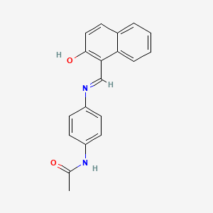 N-(4-{[(E)-(2-hydroxy-1-naphthyl)methylidene]amino}phenyl)acetamide