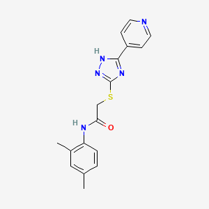 molecular formula C17H17N5OS B11985437 N-(2,4-Dimethyl-phenyl)-2-(5-pyridin-4-yl-2H-[1,2,4]triazol-3-ylsulfanyl)-acetamide 