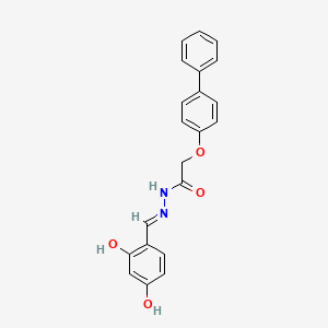 2-(biphenyl-4-yloxy)-N'-[(E)-(2,4-dihydroxyphenyl)methylidene]acetohydrazide