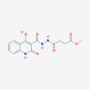 Methyl 4-(2-(4-hydroxy-2-oxo-1,2-dihydroquinoline-3-carbonyl)hydrazinyl)-4-oxobutanoate