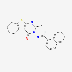 2-methyl-3-{[(E)-naphthalen-1-ylmethylidene]amino}-5,6,7,8-tetrahydro[1]benzothieno[2,3-d]pyrimidin-4(3H)-one