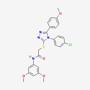 2-{[4-(4-chlorophenyl)-5-(4-methoxyphenyl)-4H-1,2,4-triazol-3-yl]sulfanyl}-N-(3,5-dimethoxyphenyl)acetamide