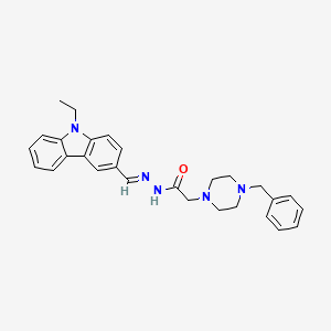 2-(4-benzylpiperazin-1-yl)-N'-[(E)-(9-ethyl-9H-carbazol-3-yl)methylidene]acetohydrazide