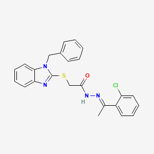 2-[(1-benzyl-1H-benzimidazol-2-yl)thio]-N'-[(E)-1-(2-chlorophenyl)ethylidene]acetohydrazide