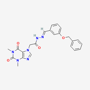 N'-{(E)-[3-(benzyloxy)phenyl]methylidene}-2-(1,3-dimethyl-2,6-dioxo-1,2,3,6-tetrahydro-7H-purin-7-yl)acetohydrazide