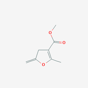 B119856 3-Furancarboxylicacid,4,5-dihydro-2-methyl-5-methylene-,methylester(9CI) CAS No. 146896-48-2