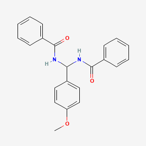 molecular formula C22H20N2O3 B11985606 N,N'-(4-Methoxybenzylidene)bisbenzamide 