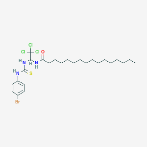 N-(1-(((4-Bromoanilino)carbothioyl)amino)-2,2,2-trichloroethyl)hexadecanamide