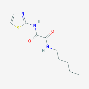 molecular formula C10H15N3O2S B11985687 N-pentyl-N'-(1,3-thiazol-2-yl)ethanediamide 