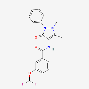 3-(difluoromethoxy)-N-(1,5-dimethyl-3-oxo-2-phenyl-2,3-dihydro-1H-pyrazol-4-yl)benzamide