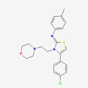 N-[(2Z)-4-(4-chlorophenyl)-3-[2-(morpholin-4-yl)ethyl]-1,3-thiazol-2(3H)-ylidene]-4-methylaniline