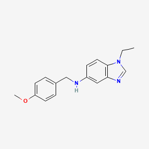 molecular formula C17H19N3O B1198572 1-ethyl-N-[(4-methoxyphenyl)methyl]-5-benzimidazolamine 