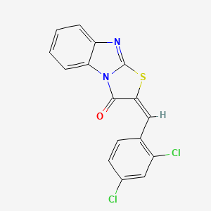 (2E)-2-(2,4-dichlorobenzylidene)[1,3]thiazolo[3,2-a]benzimidazol-3(2H)-one