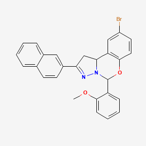 2-[9-Bromo-2-(2-naphthyl)-1,10B-dihydropyrazolo[1,5-C][1,3]benzoxazin-5-YL]phenyl methyl ether