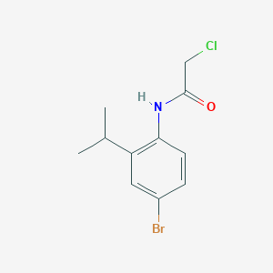 molecular formula C11H13BrClNO B11985739 N-(4-Bromo-2-isopropyl-phenyl)-2-chloro-acetamide 