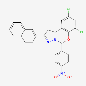 7,9-Dichloro-2-(2-naphthyl)-5-(4-nitrophenyl)-1,10b-dihydropyrazolo[1,5-c][1,3]benzoxazine