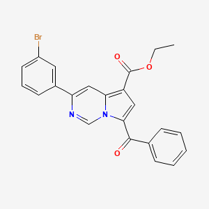 Ethyl 7-benzoyl-3-(3-bromophenyl)pyrrolo[1,2-c]pyrimidine-5-carboxylate