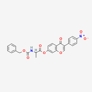 [3-(4-nitrophenyl)-4-oxochromen-7-yl] 2-(phenylmethoxycarbonylamino)propanoate