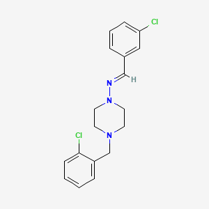 4-(2-chlorobenzyl)-N-[(E)-(3-chlorophenyl)methylidene]-1-piperazinamine