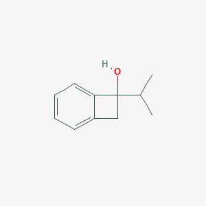 molecular formula C11H14O B119860 Bicyclo[4.2.0]octa-1,3,5-trien-7-ol, 7-(1-methylethyl)-(9CI) CAS No. 155189-50-7
