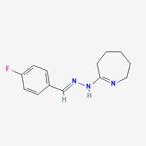 molecular formula C13H16FN3 B11986046 N-Azepan-2-ylidene-N'-(4-fluoro-benzylidene)-hydrazine 