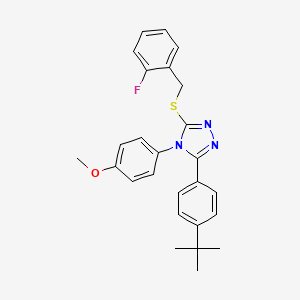 3-(4-tert-butylphenyl)-5-[(2-fluorobenzyl)sulfanyl]-4-(4-methoxyphenyl)-4H-1,2,4-triazole