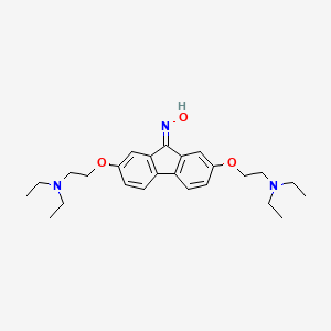 molecular formula C25H35N3O3 B1198612 2,7-Bis[2-(diethylamino)ethoxy]-9H-fluoren-9-one oxime 