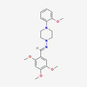 molecular formula C21H27N3O4 B11986120 4-(2-methoxyphenyl)-N-[(E)-(2,4,5-trimethoxyphenyl)methylidene]piperazin-1-amine 