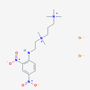 molecular formula C16H29Br2N5O4 B1198613 1,3-Propanediaminium, N-(2-((2,4-dinitrophenyl)amino)ethyl)-N,N,N',N',N'-pentamethyl- CAS No. 23251-46-9