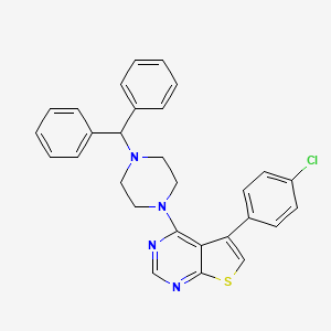 5-(4-Chlorophenyl)-4-[4-(diphenylmethyl)piperazin-1-yl]thieno[2,3-d]pyrimidine