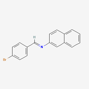 molecular formula C17H12BrN B11986150 2-Naphthalenamine, N-[(4-bromophenyl)methylene]- CAS No. 53600-19-4