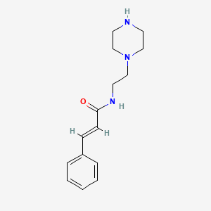 molecular formula C15H21N3O B11986204 Cinnamic acid, monoamide with piperazine-1-ethylamine CAS No. 94031-21-7