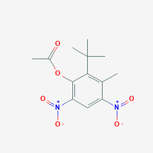 molecular formula C13H16N2O6 B1198624 (2-Tert-butyl-3-methyl-4,6-dinitrophenyl) acetate 