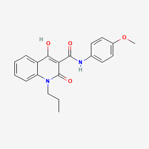 molecular formula C20H20N2O4 B11986282 4-hydroxy-N-(4-methoxyphenyl)-2-oxo-1-propyl-1,2-dihydroquinoline-3-carboxamide CAS No. 303093-37-0