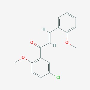 molecular formula C17H15ClO3 B11986288 (2E)-1-(5-chloro-2-methoxyphenyl)-3-(2-methoxyphenyl)prop-2-en-1-one 